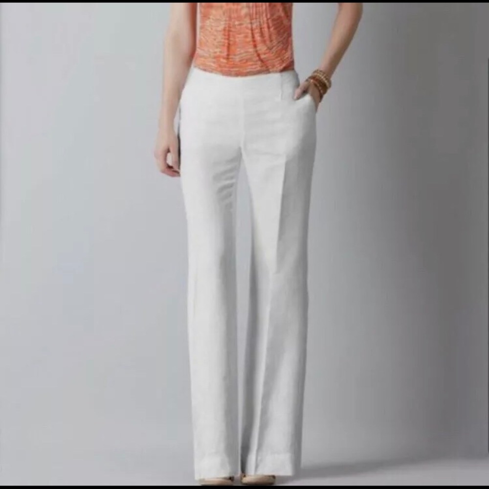 Ann Taylor White Bootcut Petite Pants